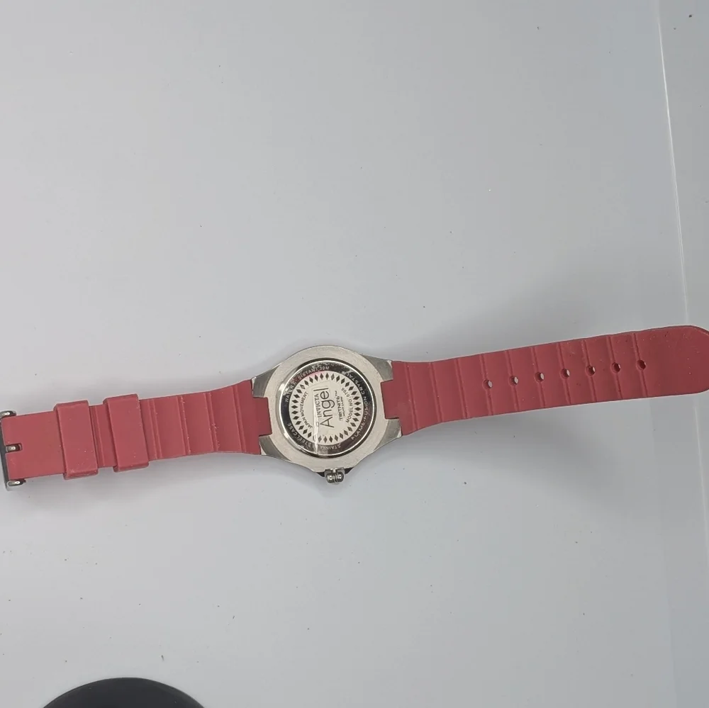 Invicta Angel Watch Women's Silicone Chronograph 30M Quartz Pink & Silver 0706